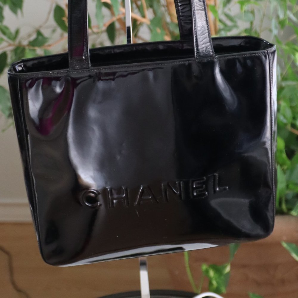CHANEL Patent Leather Small Tote